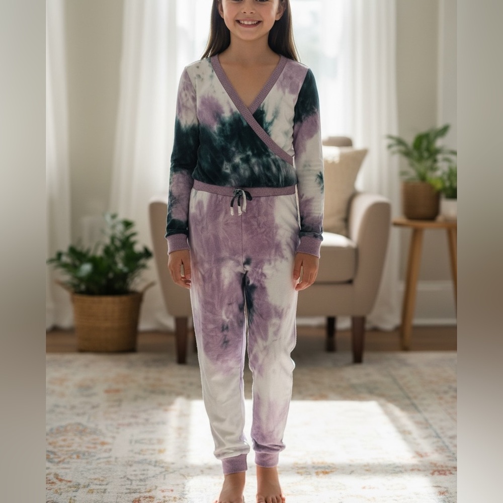Girl Art Class tie dye jumpsuit